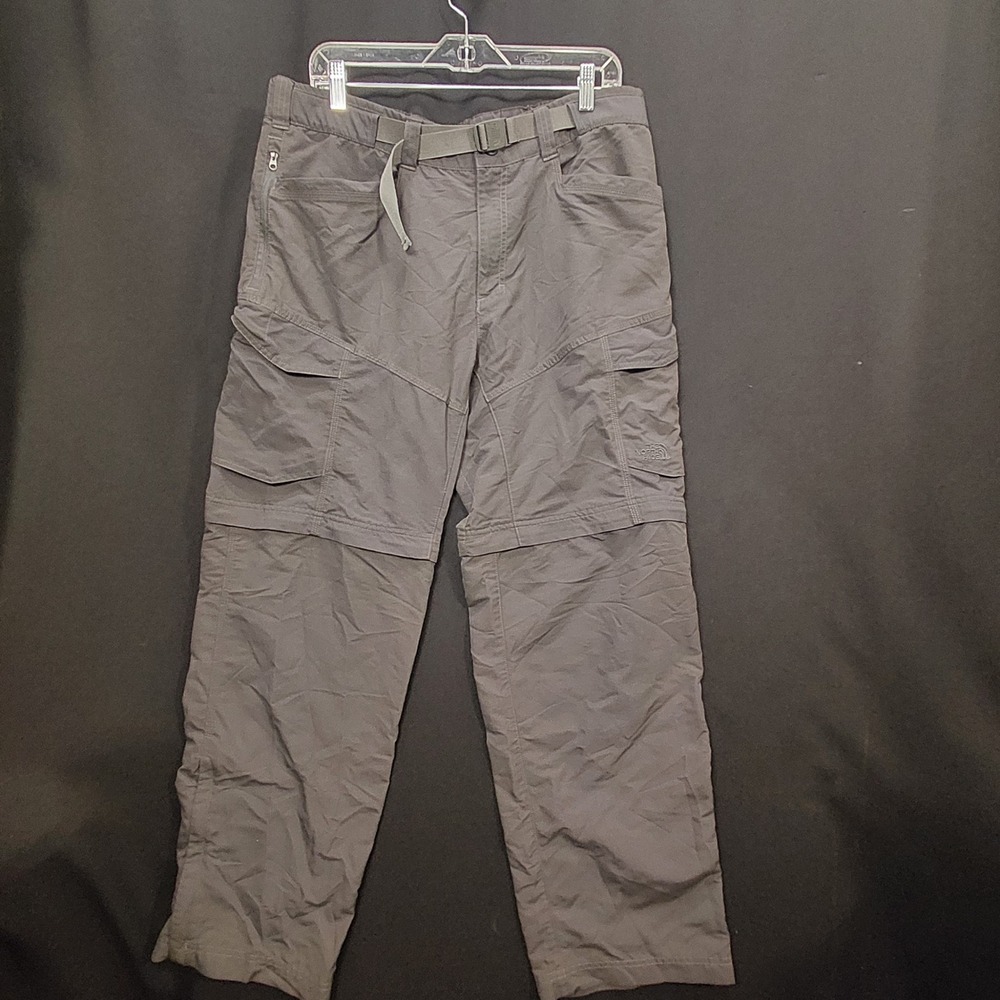 The North Face Mens Gray Convertible Cargo Hiking Pants Size L 36x30.5 A4J0
